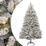 Vidaxl kunstkerstboom 300 cm 300 led's warmwit pvc en staal - afbeelding 2