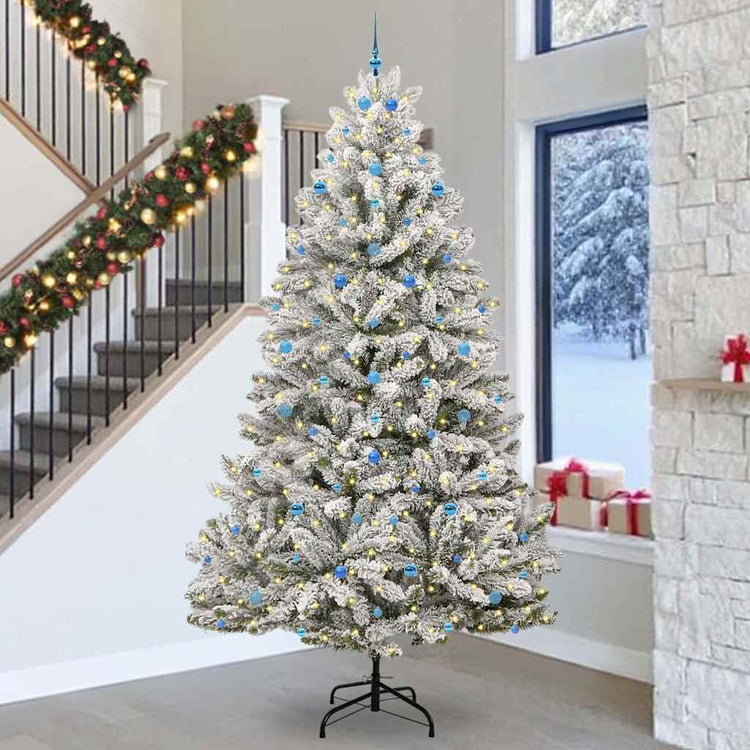 Vidaxl kunstkerstboom 300 cm 300 led's warmwit pvc en staal