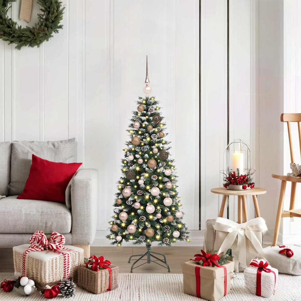 Vidaxl kunstkerstboom met 150 led groen 120 cm pvc en plastic en staal