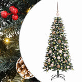 Vidaxl kunstkerstboom groen 120 cm pvc en plastic en staal - afbeelding 2