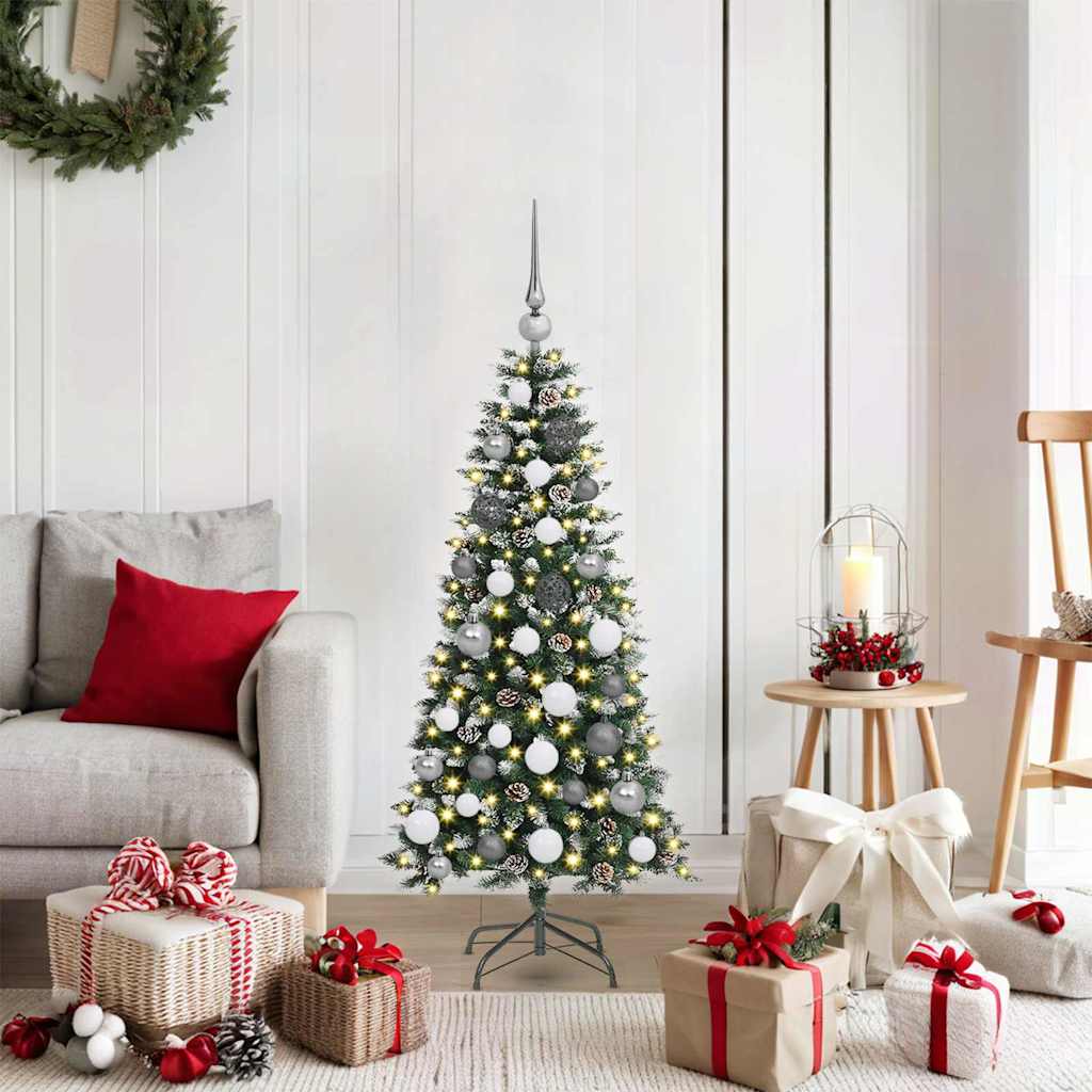 Vidaxl kunstkerstboom met 150 led groen 120 cm pvc en plastic en staal