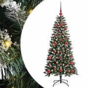 Vidaxl kunstkerstboom groen 120 cm pvc en plastic en staal - afbeelding 2