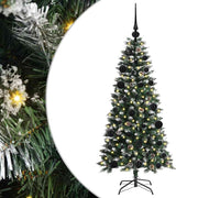Vidaxl kunstkerstboom groen 120 cm pvc en plastic en staal - afbeelding 2