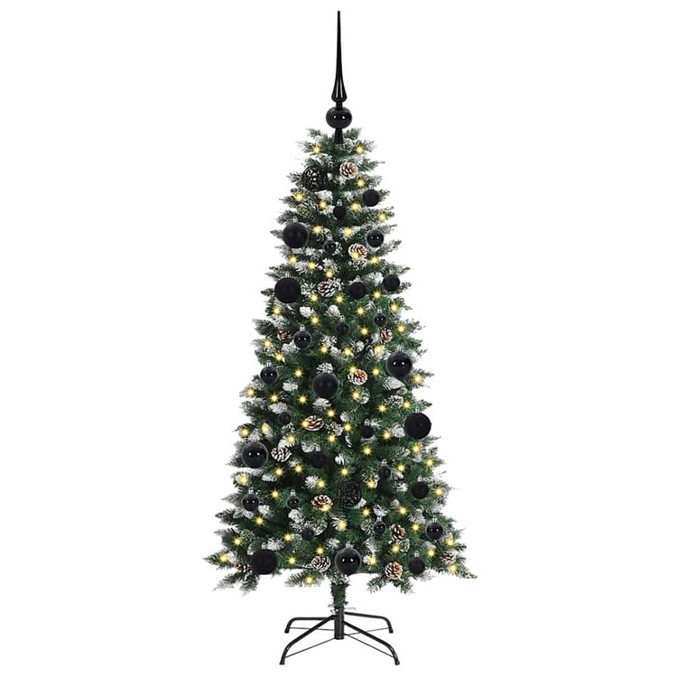 Vidaxl kunstkerstboom groen 120 cm pvc en plastic en staal