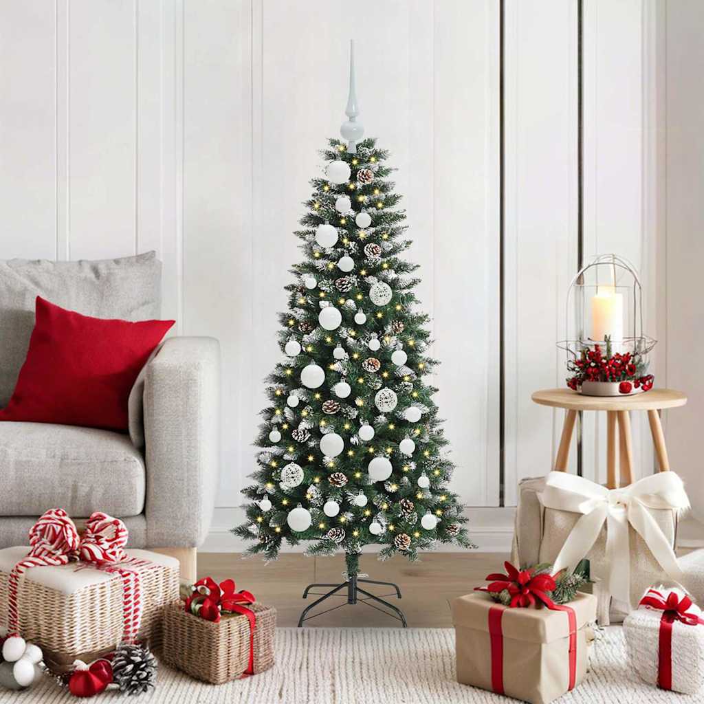 Vidaxl kunstkerstboom groen 120 cm pvc en plastic en staal