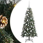 Vidaxl kunstkerstboom groen 120 cm pvc en plastic en staal - afbeelding 2