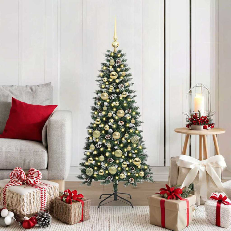 Vidaxl kunstkerstboom groen 120 cm pvc en plastic en staal