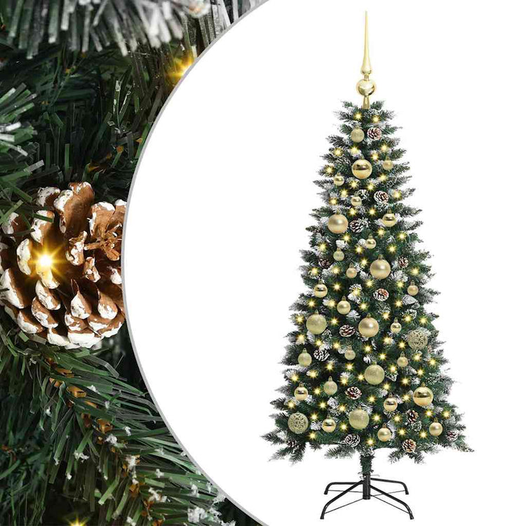 Vidaxl kunstkerstboom groen 120 cm pvc en plastic en staal