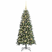Vidaxl kunstkerstboom groen 120 cm pvc en plastic en staal - afbeelding 3
