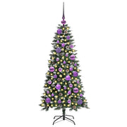 Vidaxl kunstkerstboom groen 120 cm pvc en plastic en staal - afbeelding 3