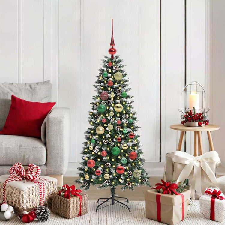 Vidaxl kunstkerstboom groen 120 cm pvc en plastic en staal