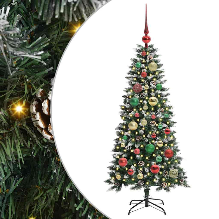 Vidaxl kunstkerstboom groen 120 cm pvc en plastic en staal