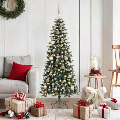 Vidaxl kunstkerstboom groen 150 cm pvc en plastic en staal