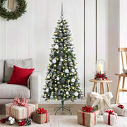 Vidaxl kunstkerstboom met 150 led groen 150 cm pvc en plastic en staal - afbeelding 1