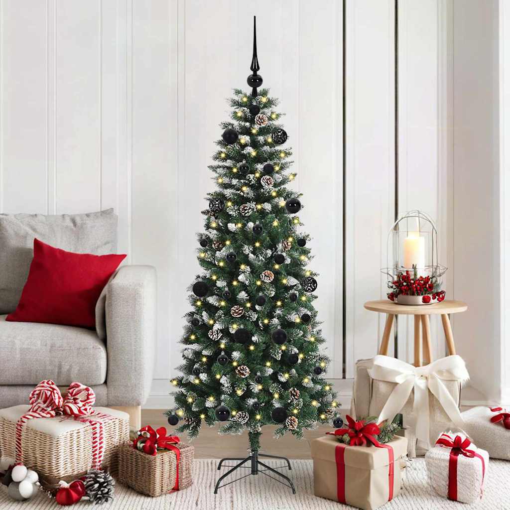 Vidaxl kunstkerstboom groen 150 cm pvc en plastic en staal
