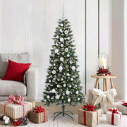 Vidaxl kunstkerstboom groen 150 cm pvc en plastic en staal - afbeelding 1