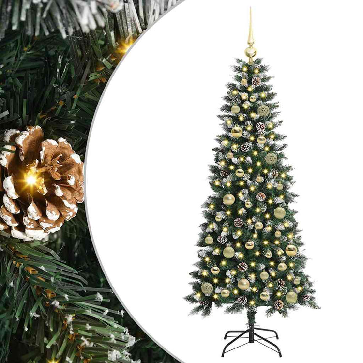 Vidaxl kunstkerstboom groen 150 cm pvc en plastic en staal