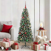 Vidaxl kunstkerstboom groen 150 cm pvc en plastic en staal - afbeelding 1