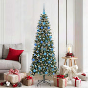 Vidaxl kunstkerstboom groen 180 cm pvc en plastic en staal - afbeelding 1
