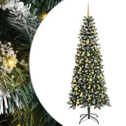 Vidaxl kunstkerstboom groen 210 cm pvc en plastic en staal - afbeelding 2