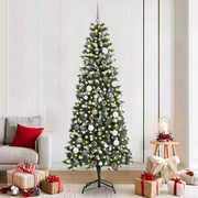 Vidaxl kunstkerstboom groen 210 cm pvc en plastic en staal - afbeelding 1