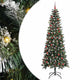 Vidaxl kunstkerstboom groen 210 cm pvc en plastic en staal
