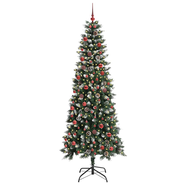 Vidaxl kunstkerstboom groen 210 cm pvc en plastic en staal
