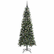 Vidaxl kunstkerstboom groen 210 cm pvc en plastic en staal - afbeelding 3