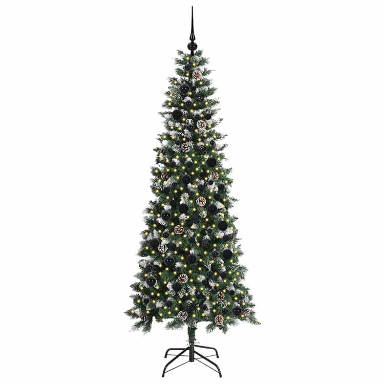 Vidaxl kunstkerstboom groen 210 cm pvc en plastic en staal