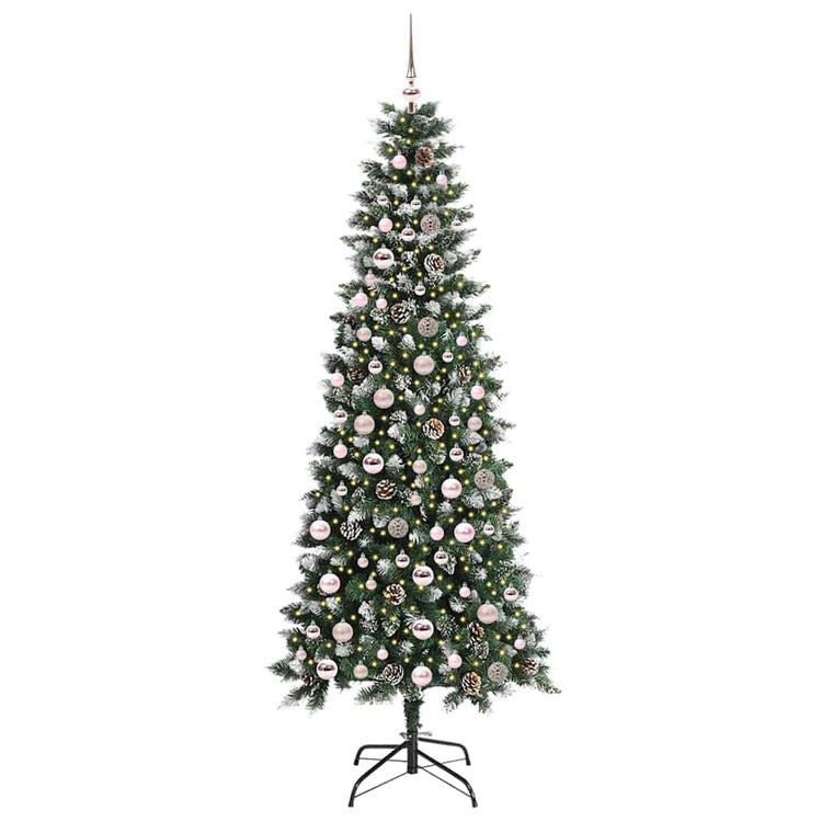 Vidaxl kunstkerstboom groen 210 cm pvc en plastic en staal