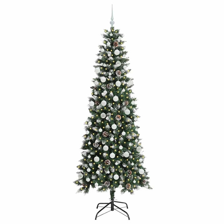 Vidaxl kunstkerstboom groen 210 cm pvc en plastic en staal