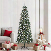 Vidaxl kunstkerstboom groen 210 cm pvc en plastic en staal - afbeelding 1