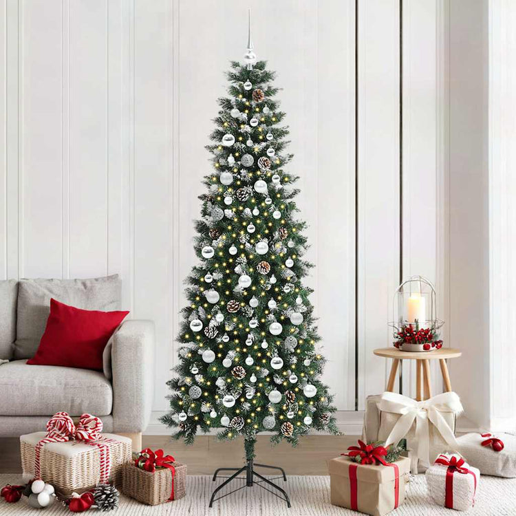 Vidaxl kunstkerstboom groen 210 cm pvc en plastic en staal