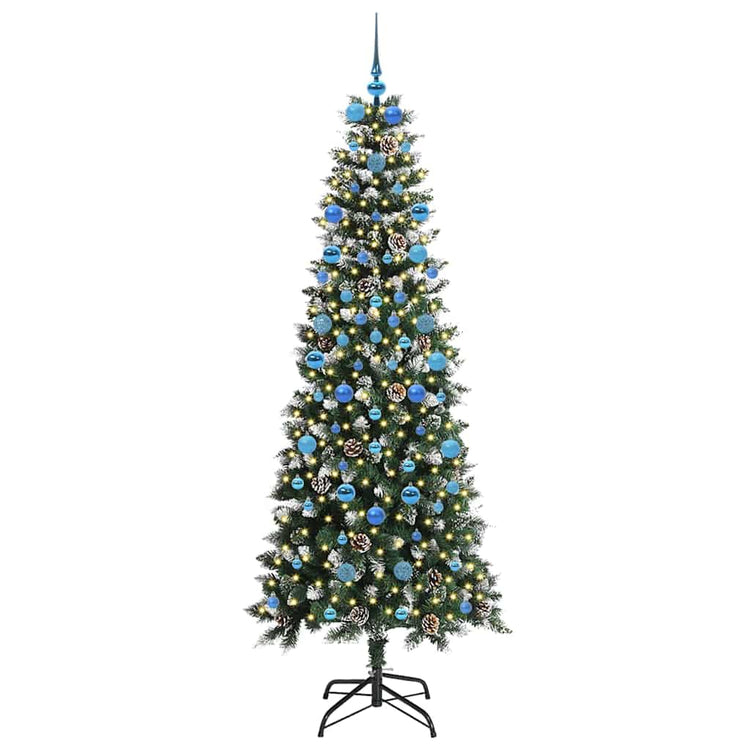 Vidaxl kunstkerstboom groen 210 cm pvc en plastic en staal