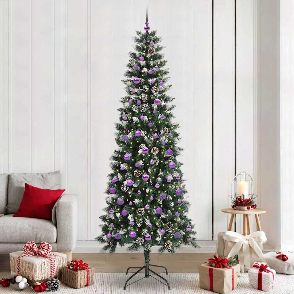 Vidaxl kunstkerstboom groen 240 cm pvc en plastic en staal