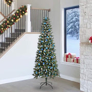 Vidaxl kunstkerstboom groen 240 cm pvc en plastic en staal - afbeelding 1