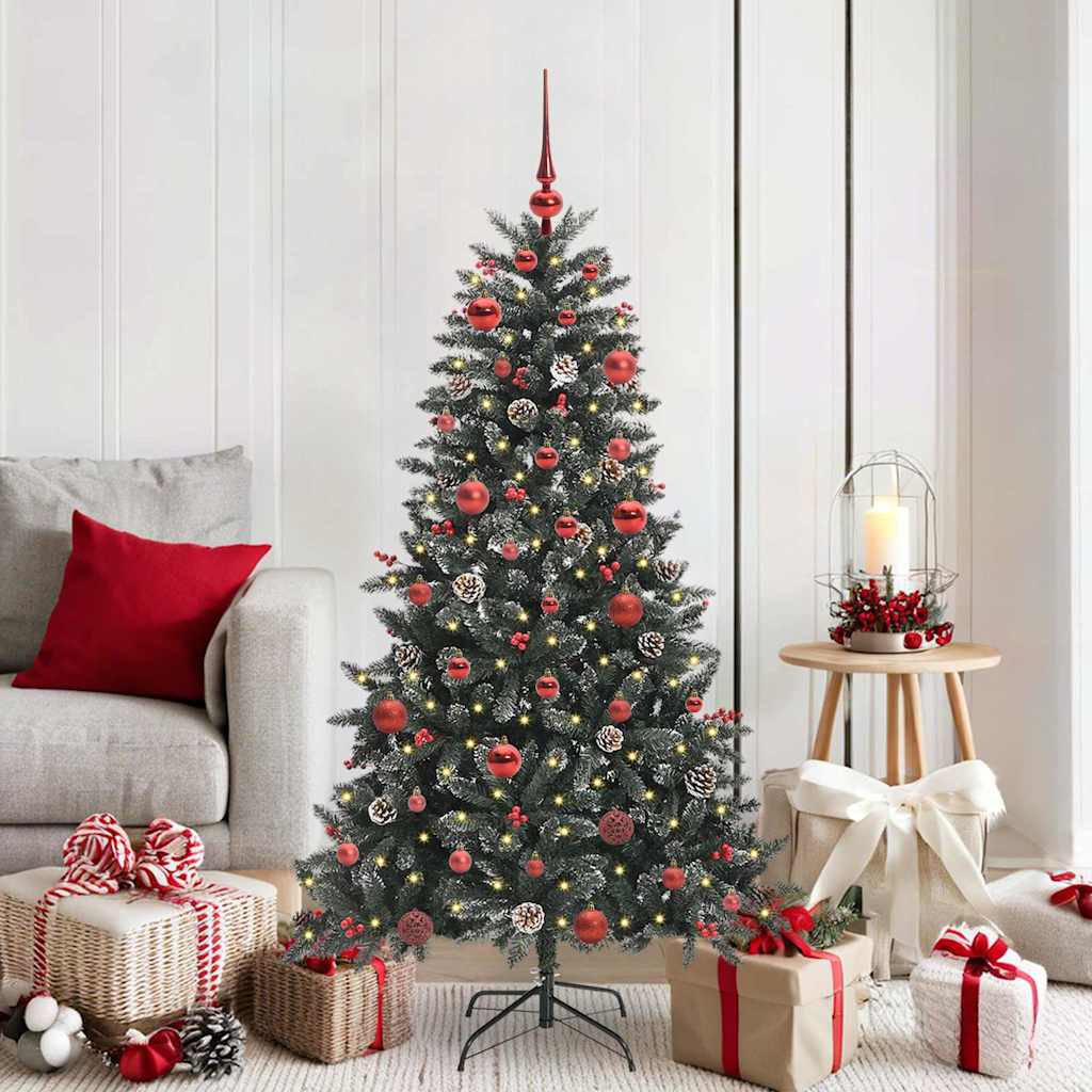 Vidaxl kunstkerstboom groen 150 cm pvc en plastic en staal