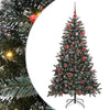 Vidaxl kunstkerstboom met 150 led groen 150 cm pvc en plastic en staal