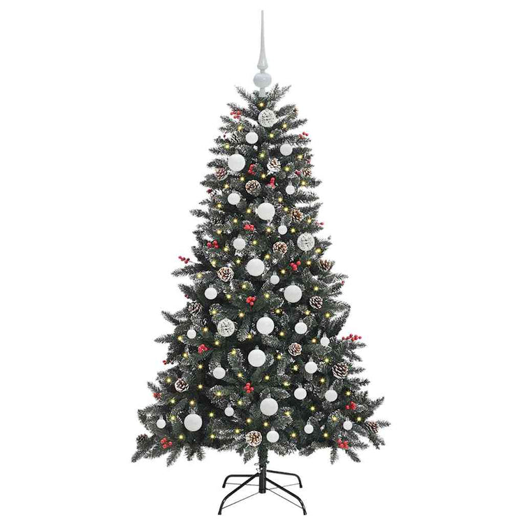 Vidaxl kunstkerstboom groen 150 cm pvc en plastic en staal