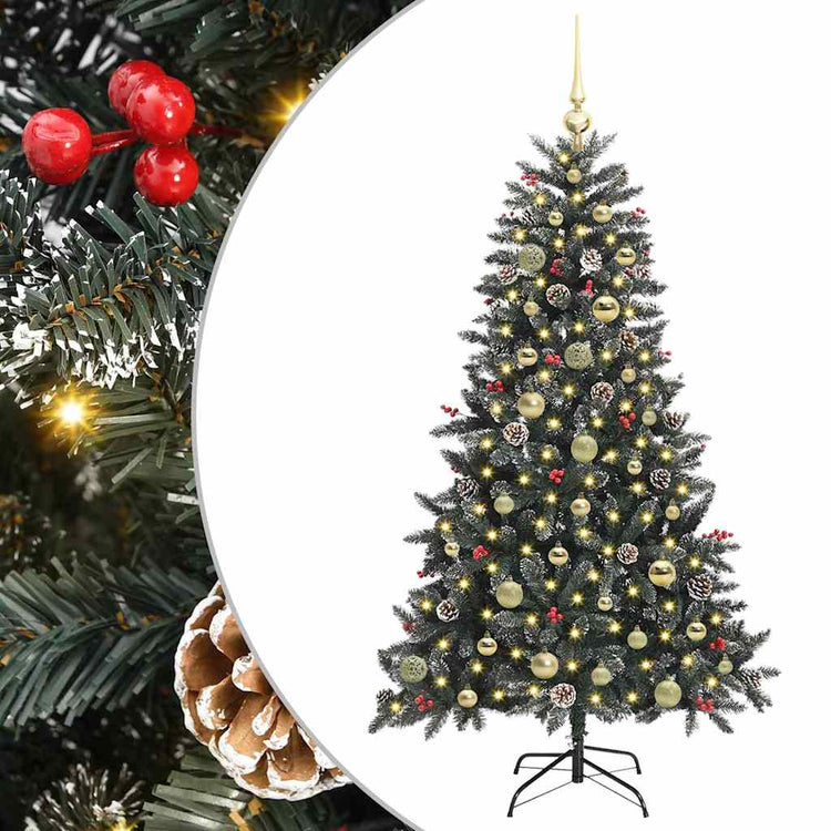 Vidaxl kunstkerstboom groen 150 cm pvc en plastic en staal