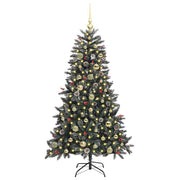 Vidaxl kunstkerstboom groen 150 cm pvc en plastic en staal - afbeelding 3