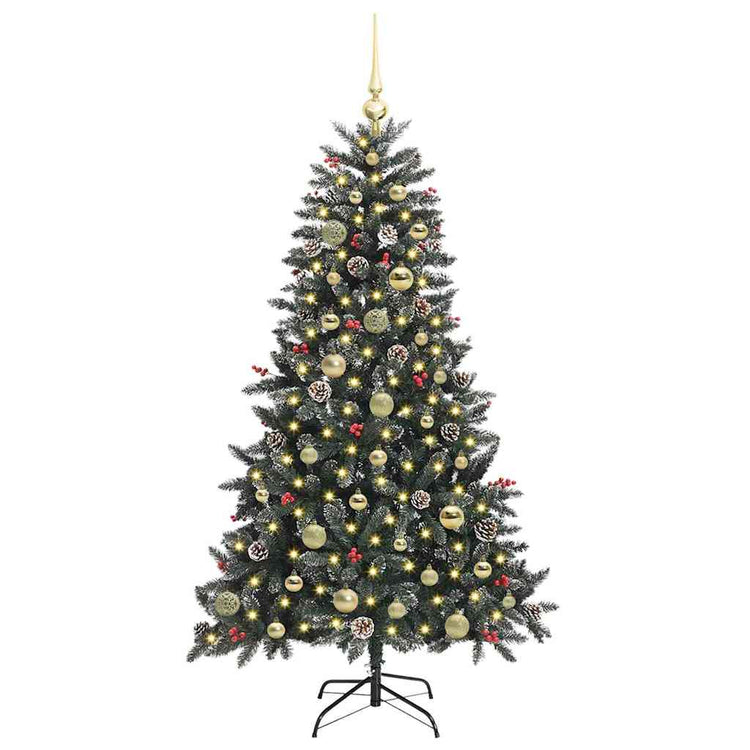 Vidaxl kunstkerstboom groen 150 cm pvc en plastic en staal