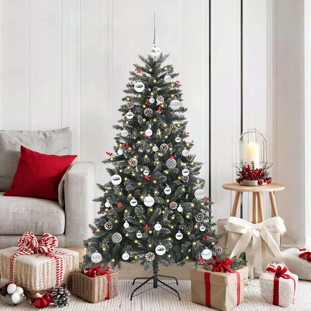 Vidaxl kunstkerstboom groen 150 cm pvc en plastic en staal