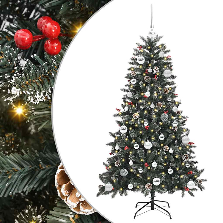 Vidaxl kunstkerstboom groen 150 cm pvc en plastic en staal