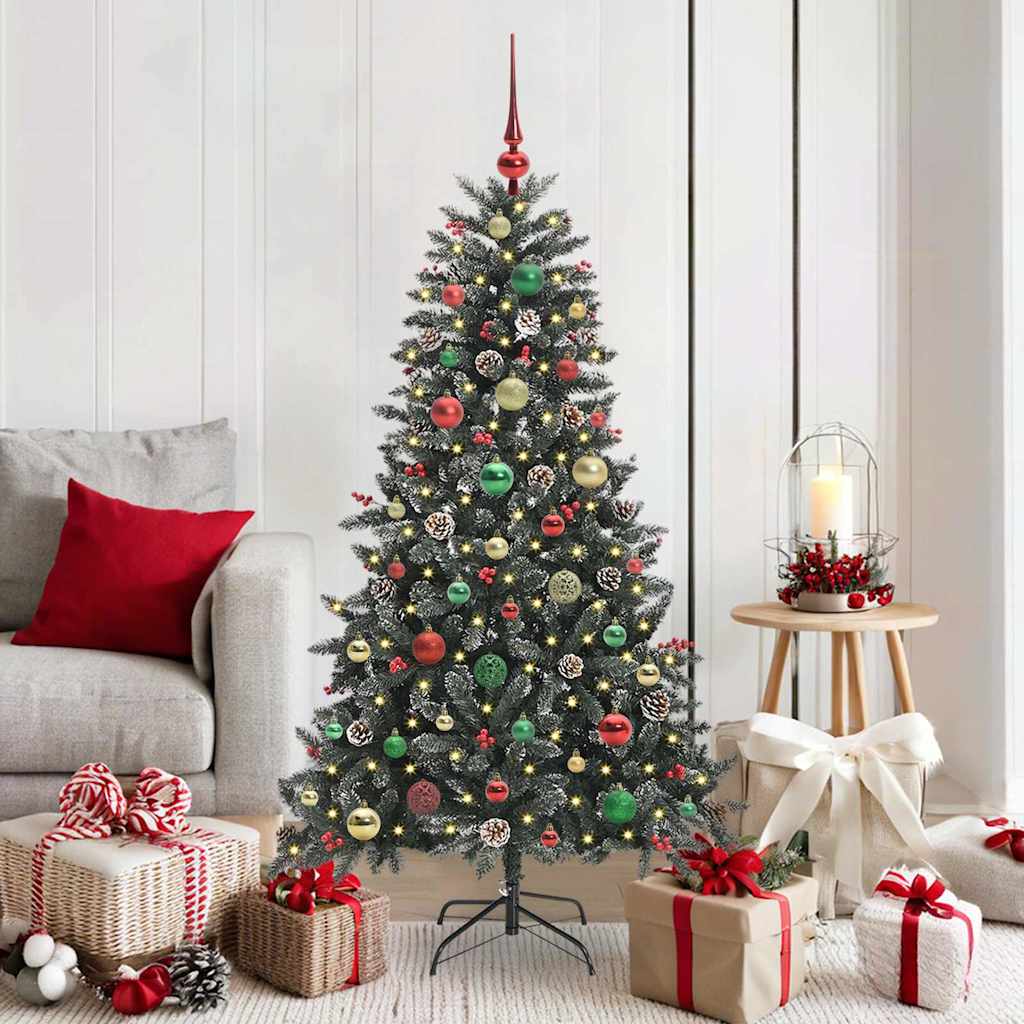 Vidaxl kunstkerstboom groen 150 cm pvc en plastic en staal