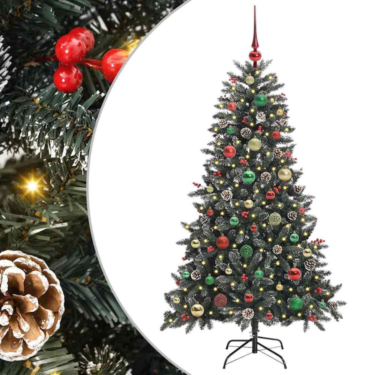 Vidaxl kunstkerstboom groen 150 cm pvc en plastic en staal