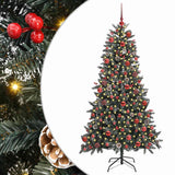 Vidaxl kunstkerstboom groen 180 cm pvc en plastic en staal - afbeelding 2