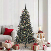 Vidaxl kunstkerstboom groen 180 cm pvc en plastic en staal - afbeelding 1
