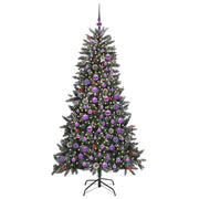 Vidaxl kunstkerstboom groen 180 cm pvc en plastic en staal - afbeelding 3