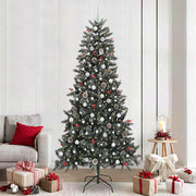 Vidaxl kunstkerstboom groen 240 cm pvc en plastic en staal - afbeelding 1